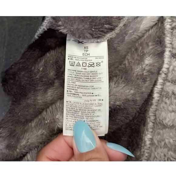 Old Navy Gray Tie Dye Fleece Full-Zip Jacket Womens Size XS - Picture 4 of 7